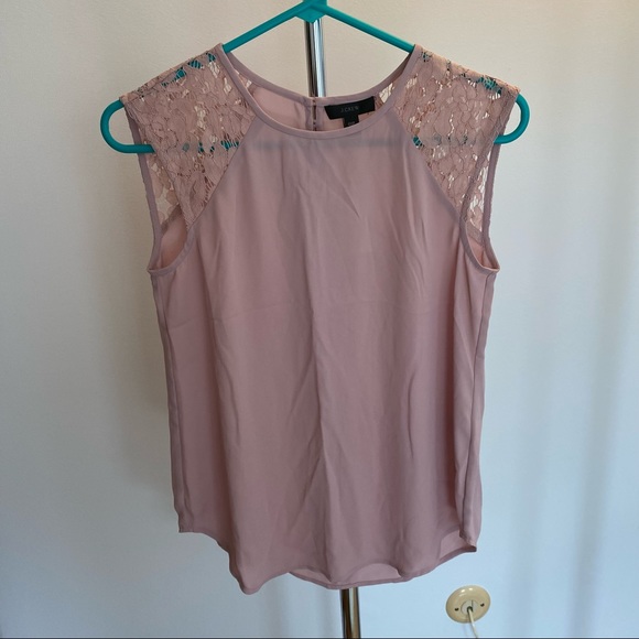 J. Crew Floral Lace Shoulder Top - Picture 3 of 4
